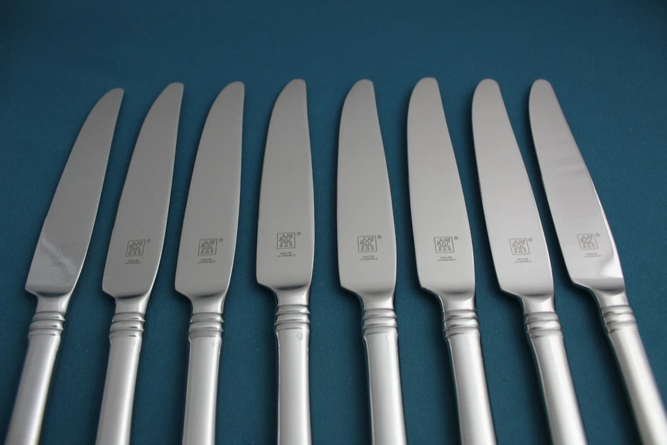 8 обеденных ножей Zwilling J. A. Henckels ANGELICO глянцевая нержавеющая сталь НОВАЯ 9 1/8 дюйма - Изображение 3 из 4