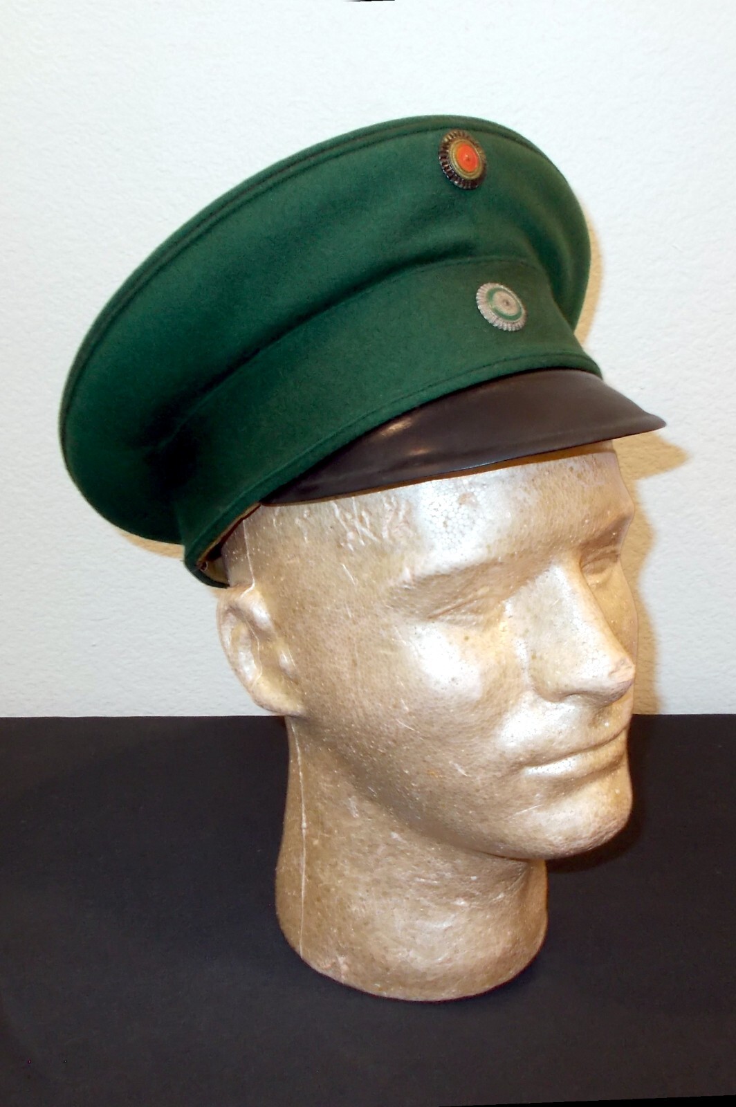 WW1 Imperial Prussian Saxony Jäger Schirmmütze - OFFICER VISOR CAP - NAMED!