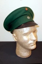 WW1 Imperial Prussian Saxony Jäger Schirmmütze - OFFICER VISOR CAP - NAMED!