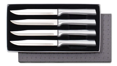 Rada Steak Knives S55 4pc gift box set Non Serrated sharp USA made cutlery Grill