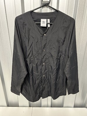 Adidas Originals P ESS Q1 Shirt/Windbreaker Hybrid. Retro. Schwarz. Oversized.Neu mit Etikett