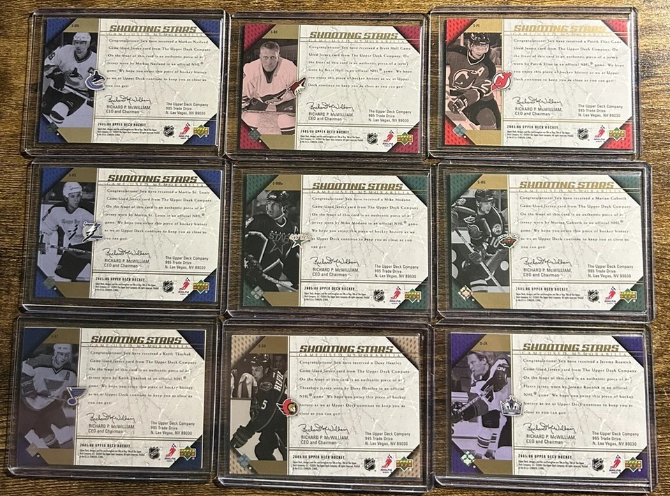 2005-06 Upper Deck Shooting Stars Jerseys Lot (25) Foto 2 de 4
