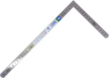Shinwa Sokutei carpenter's square small flat stainless 30×15cm 12114 From Japan
