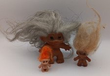Rare Vintage Dam trolls x3 ,one pencil topper. Denmark