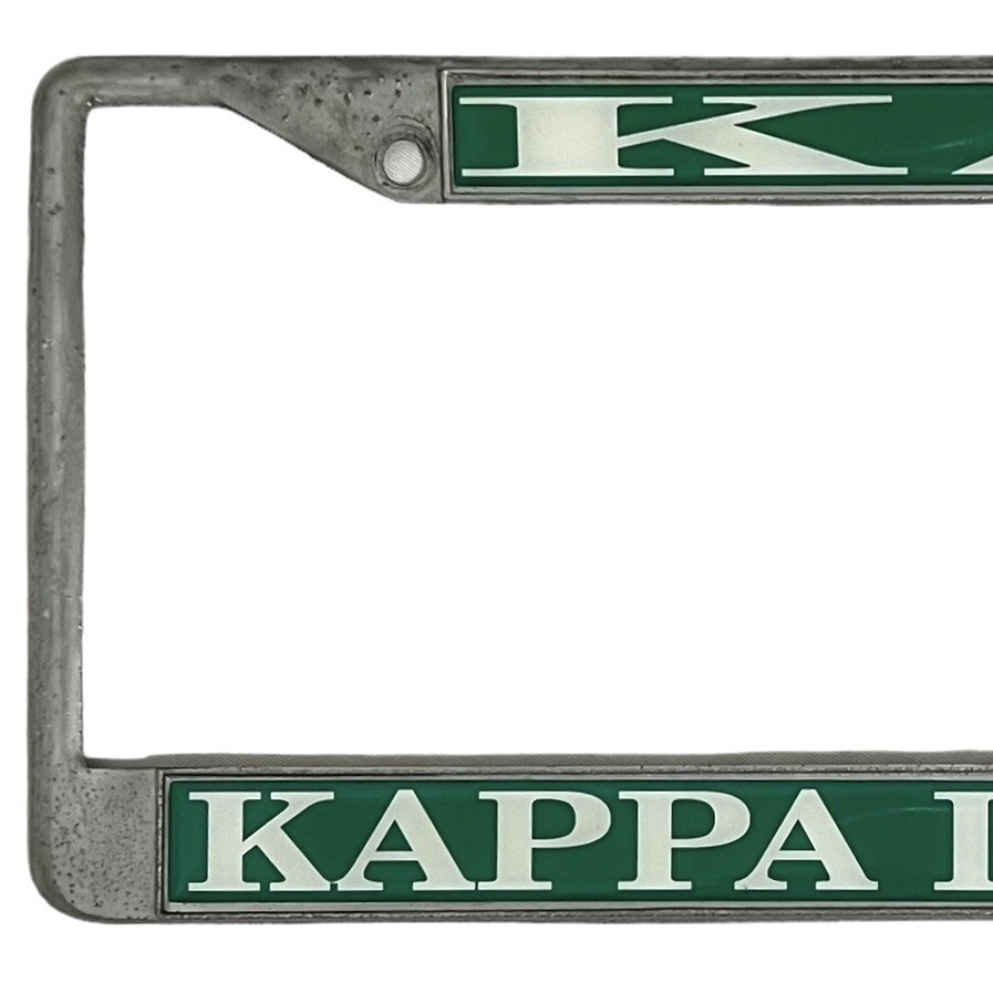 Vintage Kappa Delta License Plate Frame Metal Craftique 6 1/4 x 12 1/4