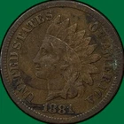 1881 Indian Head Cent Fine F Coin, Scratch #39718