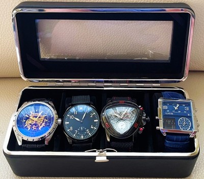 PARNIS-JARAGAR-FOXBOX-LIGE Men's Sports Automatic Mechanical Watches Storage BOX