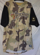 Everett Aquasox Military Camo Game Used Worn Signed Mariners Jersey 48 #22