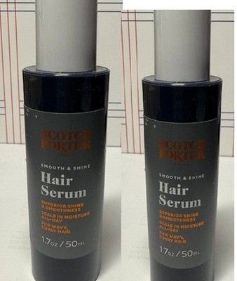 2-PK Scotch Porter HAIR SERUM Smooth and Shiny for Wavy/Curly Hair, 1.7oz no box
