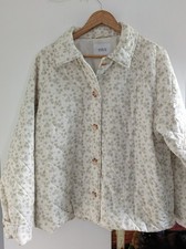 Envii Scandi Style Cream Floral Print Quilted Jacket Size L/16