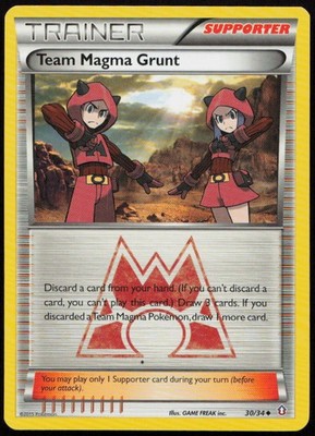 Team Magma Grunt 30/34 NM Double Crisis Uncommon Pokemon