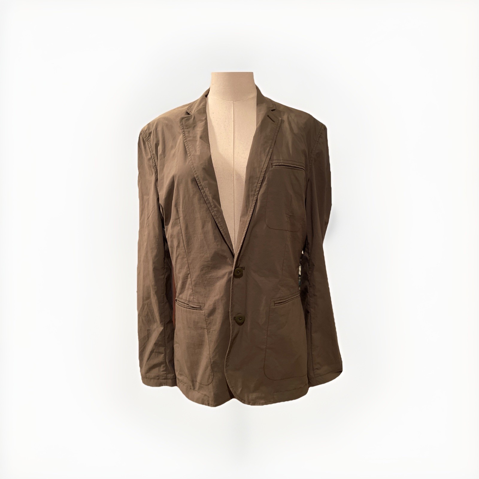 EXPRESS performance Blazer Green Jacket Button Up… - image 2