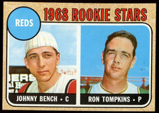 1968 Topps #247 Johnny Bench/Ron Tompkins Rookie Card (RC) *EXMT-NM *Centered