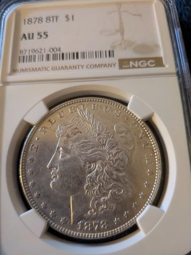 1878 8TF NGC Au 55  Morgan Silver Dollar