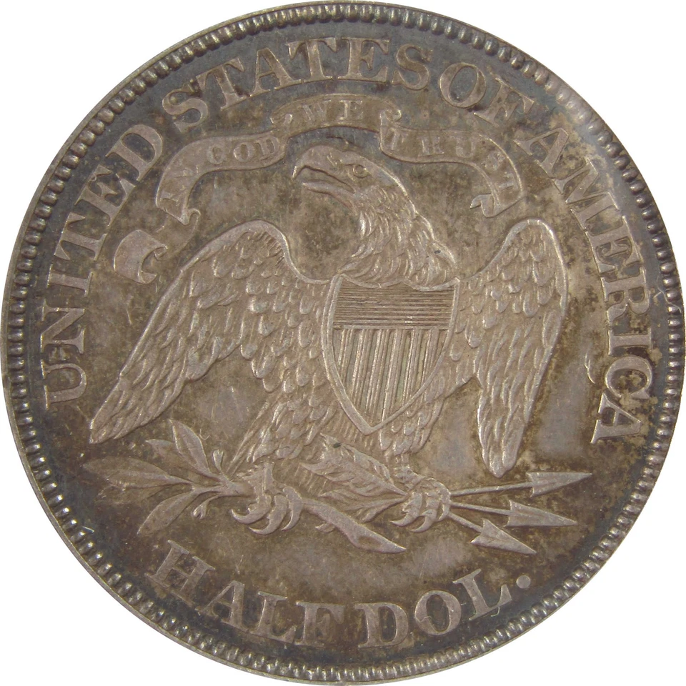 Moneda de 50c de plata de 50 centavos libertad sentada 1875 AU 50 ANACS SKU: I20930 Foto 4 de 4