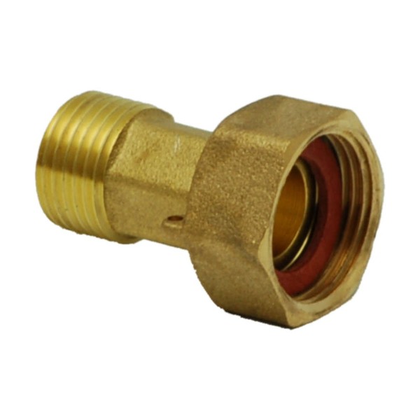 "WasserzäHlerverschraubung Messing Blank Mit Dichtung,1/2\"Ag X 3/4\"ÜBerwurfmutter"-image