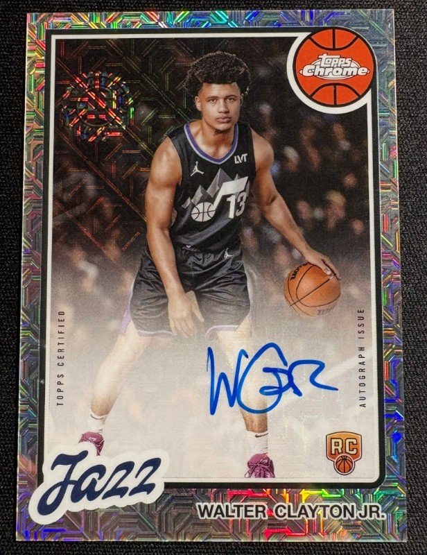 Walter Clayton Jr 2025-26 Topps Chrome Basketball Auto 45th Mojo Refractor#TC-WC