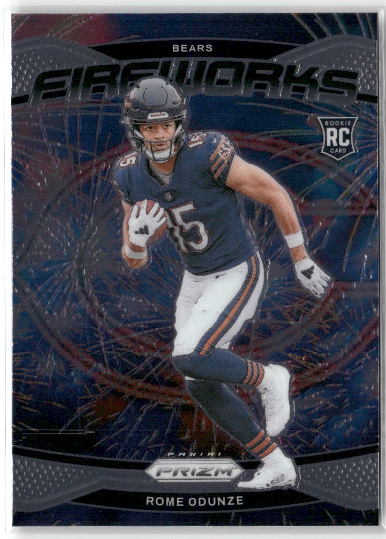 2024 PANINI PRIZM FIREWORKS ROME ODUNZE CHICAGO BEARS RC #19