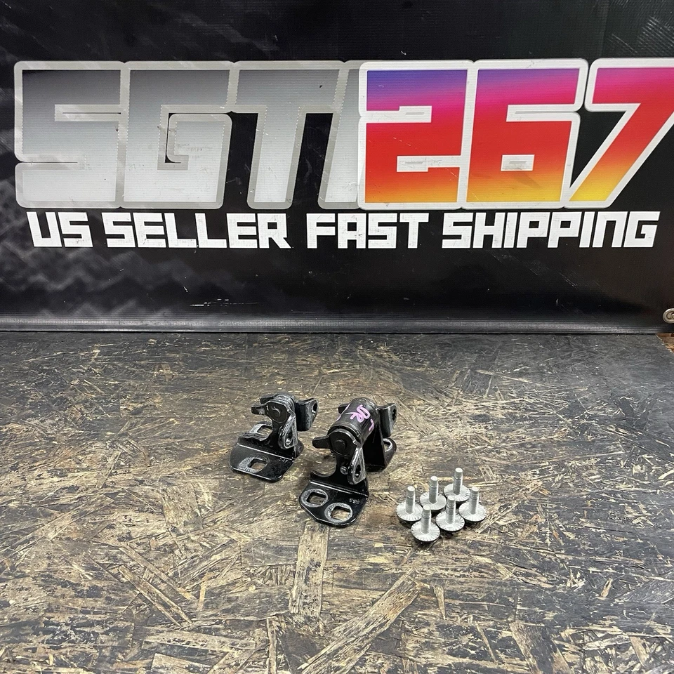 ✅ Juego de bisagra de puerta del conductor delantero izquierdo Tesla Model S 2012-2020 OEM superior inferior negro Foto 2 de 4