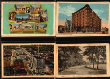 50 LINEN & WHITE BORDER POSTCARDS- UNUSED/UNP...