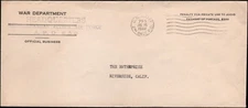 official, APO 650/790 to Riverside CA, 1944