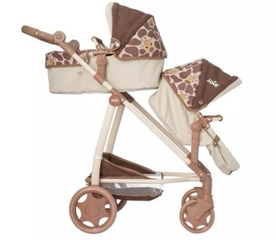 Joie Junior Evalite Zwillingspuppenwagen, Mädchen Pretend Kinderwagen Neu