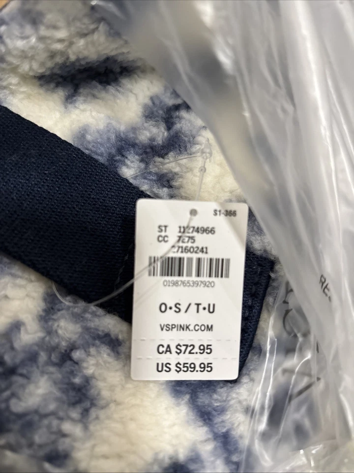 Nuevo con etiquetas Bolso de Mano Victoria's Secret 2025 ROSA Fin de Semana Acogedor Peluche Sherpa Azul Foto 4 de 4