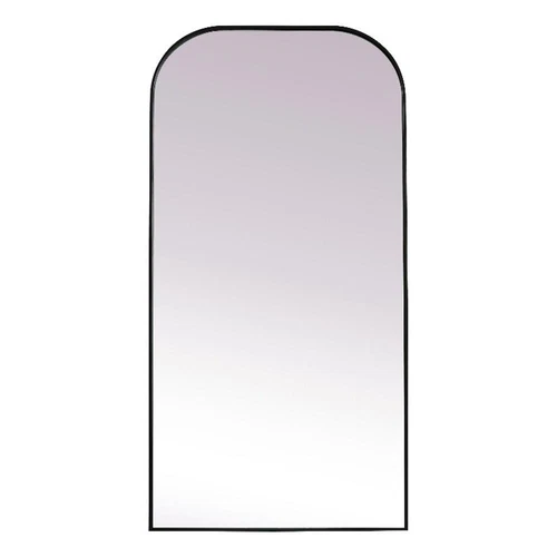 Elegant Decor Blaire Arch Modern Wood/Metal Full Length Mirror in Black - Picture 1 of 11