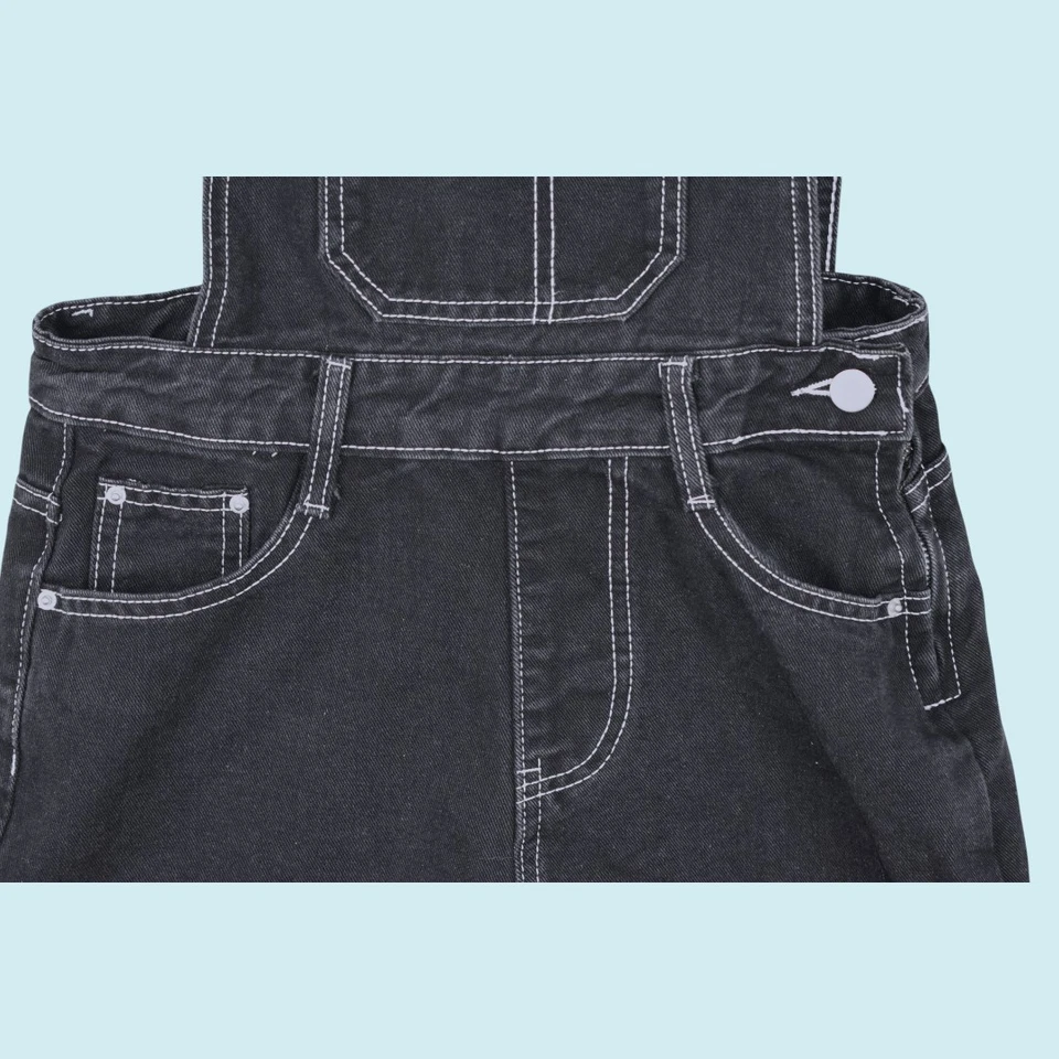 Mono vaquero vintage Nike Pro talla mediana negro pierna ancha cremallera lateral denim raro Foto 4 de 4