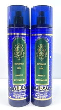 BATH  BODY WORKS ZODIAC VIRGO FRAGRANCE MIST BODY SPRAY 8 OZ LOT OF 2 PCS NEW