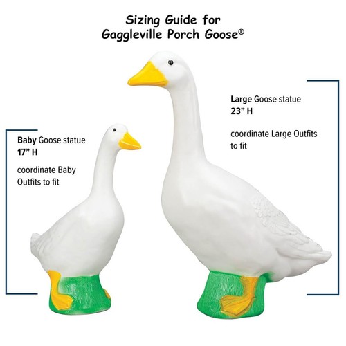 Regenmantel Gans Outfit von Gaggleville®, passt großer 23" H Statue, gefertigt mit... - Bild 6 von 9
