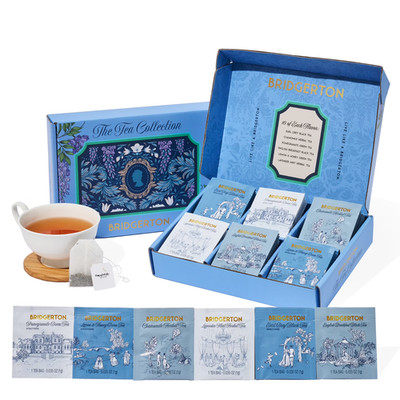BRAND NEW - 60 DELICIOUS BRIDGERTON TEA BAGS ASSORTMENT LIMITED EDITION-GIFT BOX