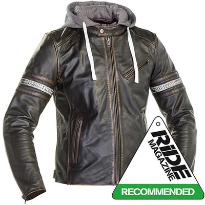 RICHA TOULON 2 VINTAGE COWHIDE LEATHER D30 MOTORCYCLE JACKET - BLACK
