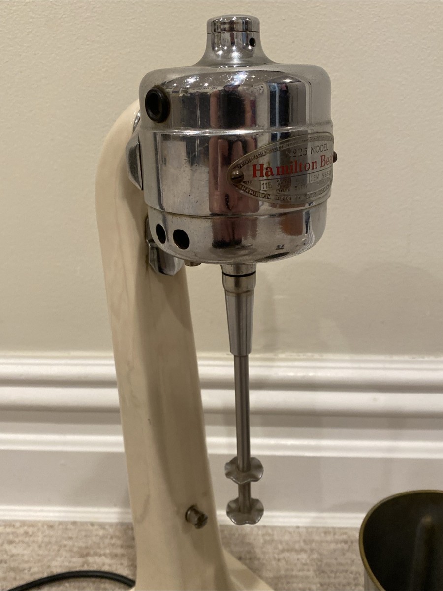 Vintage Hamilton Beach Milkshake Malt Mixer No 25 Ivory & Original