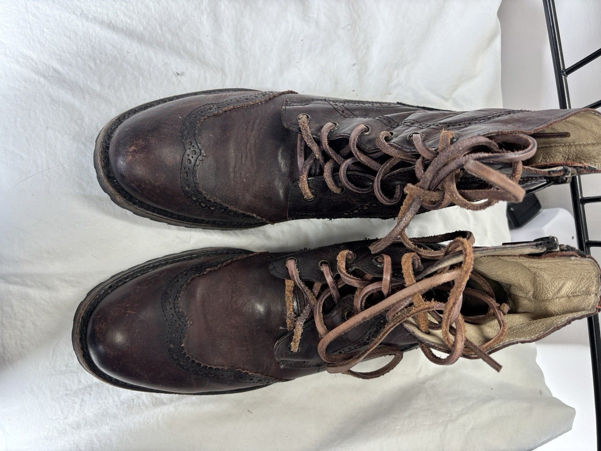 Freebird Brown and purple Leather Lace Up Brogue Men display picture 1