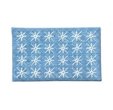 Completed Needlepoint Clutch Insert & Stadium Approved Clear Clutch