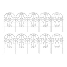 Garden Fence Animal Barrier 10 Panels 12in L x 24in H Rustproof Decorativ...