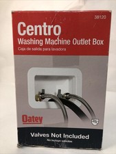 Oatey Centro Washing Machine Outlet Box Face Plate Brackets Fittings 38120 White