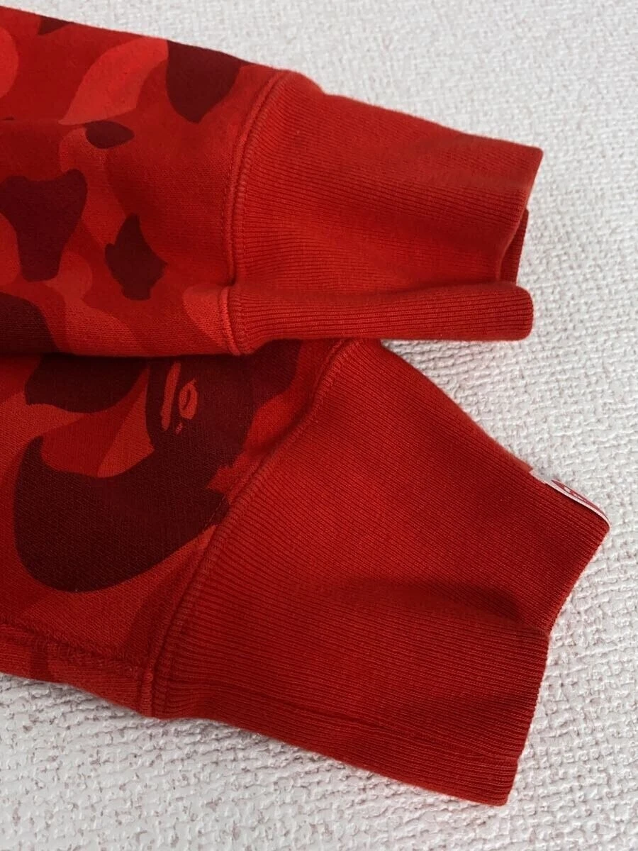 A BATHING APE (BAPE) Felpa con cappuccio zip A BATHING APE × Coca・Cola rossa L usata