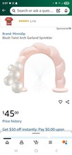 Minnidip Blush Pink Pearl Garland Luxe Inflatable Arch Sprinkler