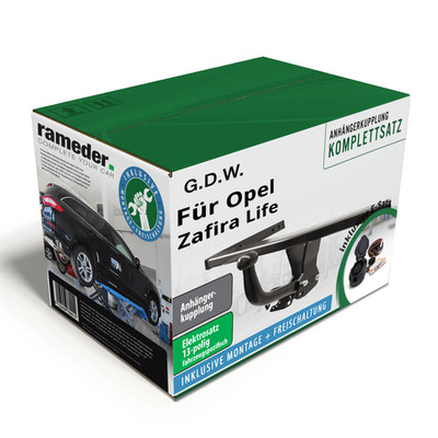 G.D.W. Anhängerkupplung starr & 13poliger ECS E-Satz für Opel Zafira Life 03.19-