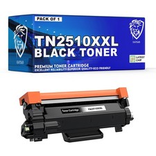 Compatible Brother TN2510XXL Black Toner Cartridge High Yield 5000 Page, 1-CT