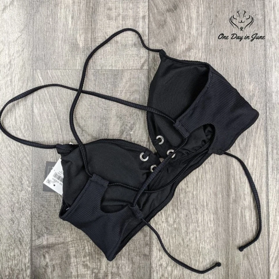 Top de bikini acanalado Bar III talla L Foto 2 de 2