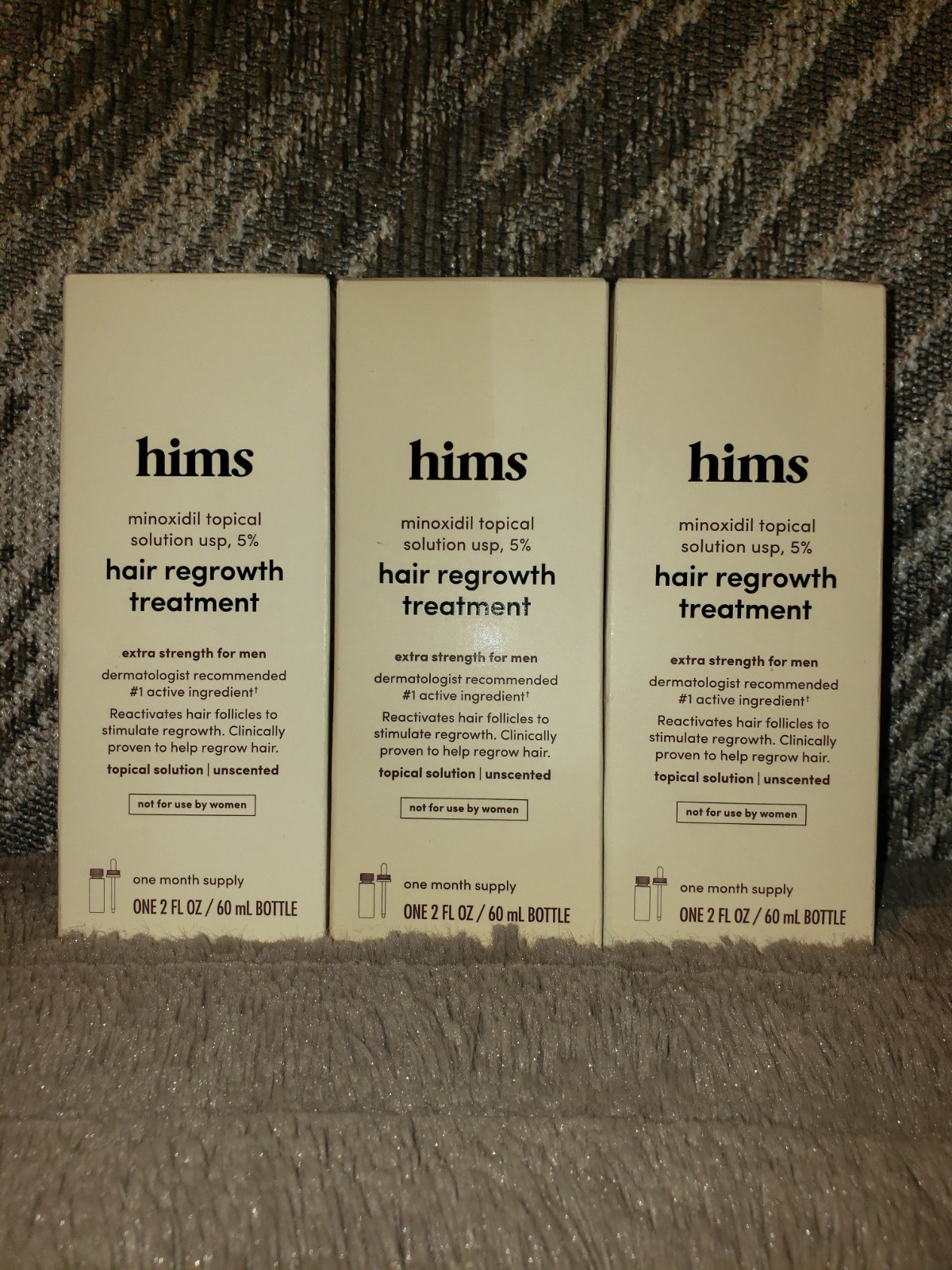 3X Hims Hair Regrowth Treatment Minoxidil Topical Solution usp 5% 2 oz Exp. 2027