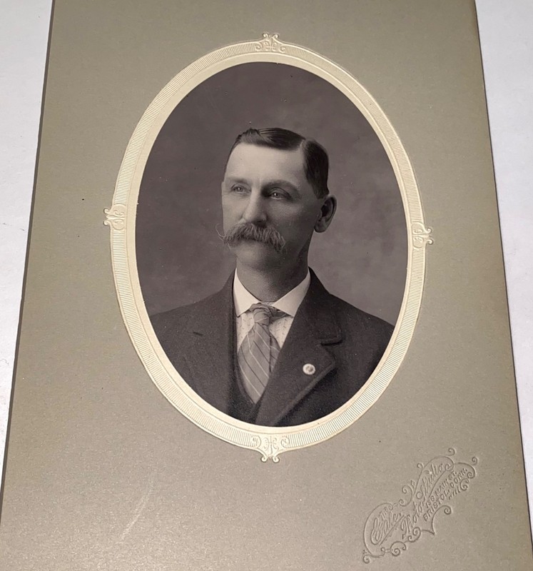Rare Antique ID'd Businessman, Warden & Burgess Byron Webler CT Cabinet Photo US