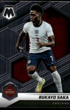 Bukayo Saka 2021-22 Panini Mosaic Road to FIFA World Cup #40 England Soccer READ