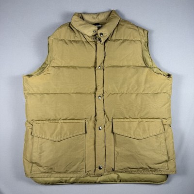 Vintage LL Bean Down Vest Mens Large Puffer Outdoor Hunting Insulated 80s Warm