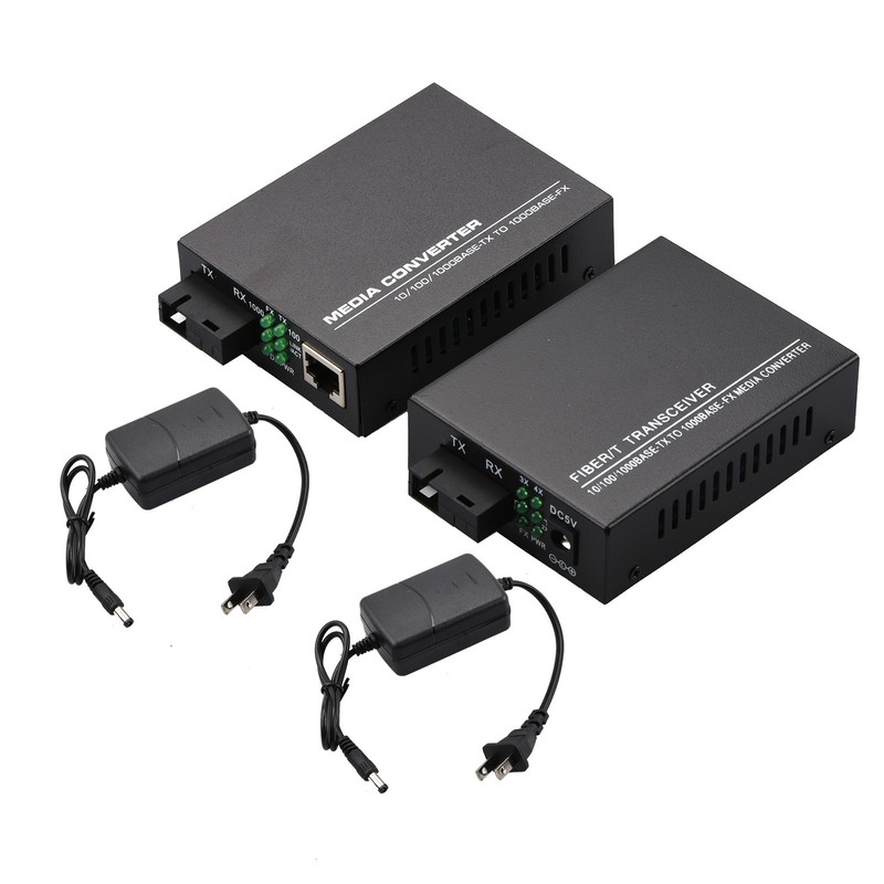 Gigabit Ethernet Media Converter Single Mode Port 4 RJ45 And 1 SC Transceiver
