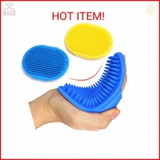 Kwispel Dog Grooming Brush, Pet Shampoo Bath Brush Shedding Soothing Massage Rub