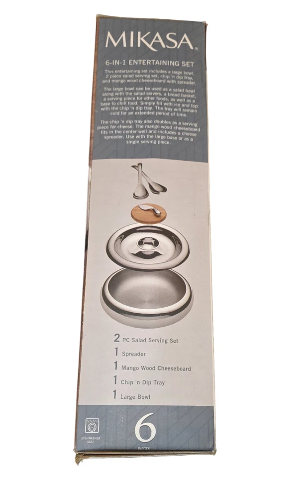 Mikasa 6-in-1 Entertaining Set Stainless Steel with Box – Open Box – Excellent - Image 2 of 4